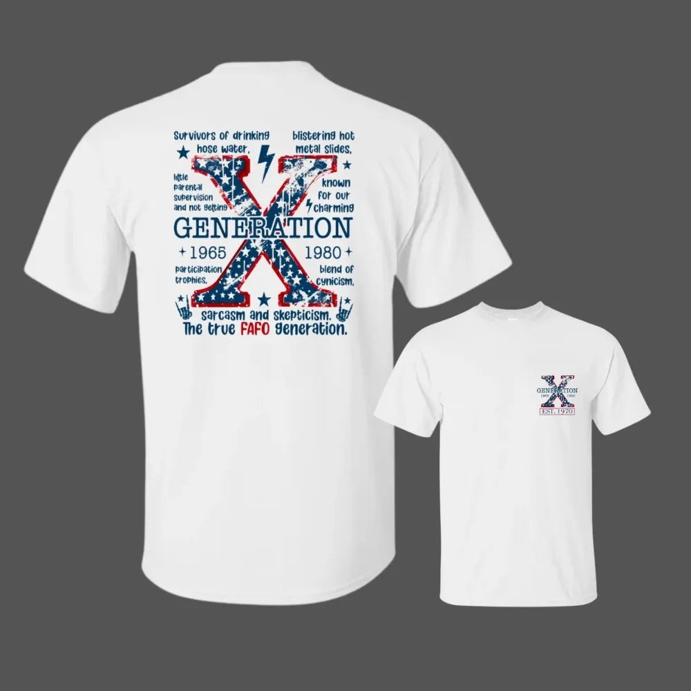 Custom Gen X T-Shirt, Star Design EST T-Shirt