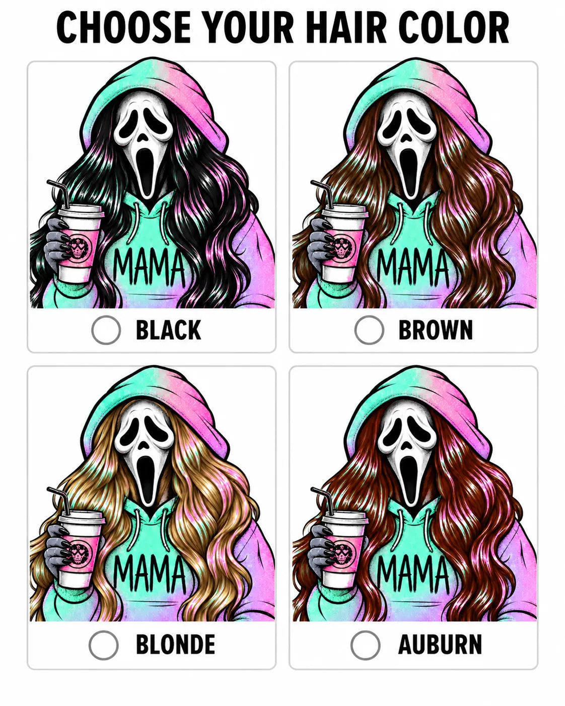 Custom Ghostface Mama Sweatshirt with Kids Name