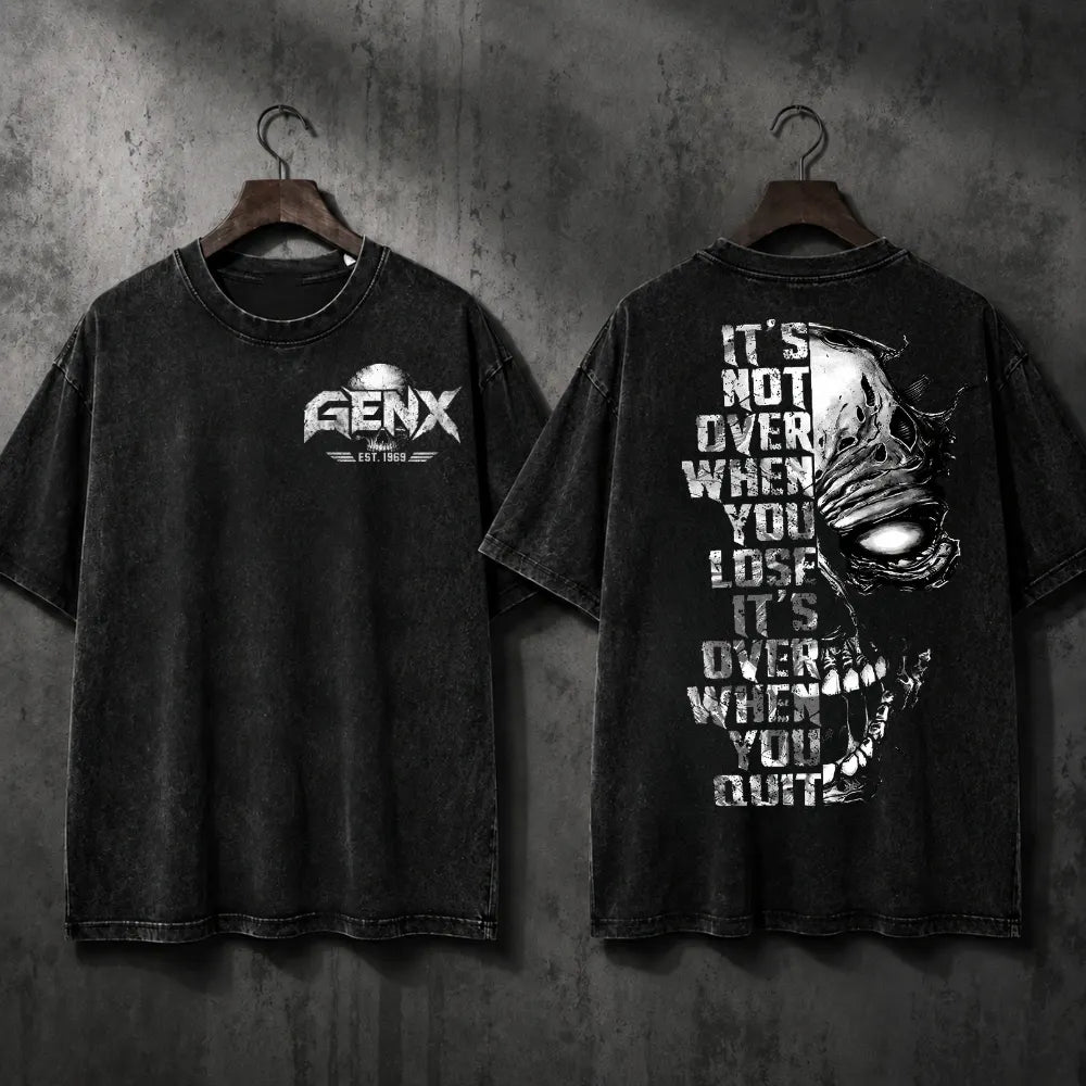 GEN X NEVER QUITS™ Custom Birth Year T-Shirt – It's Over When You Quit