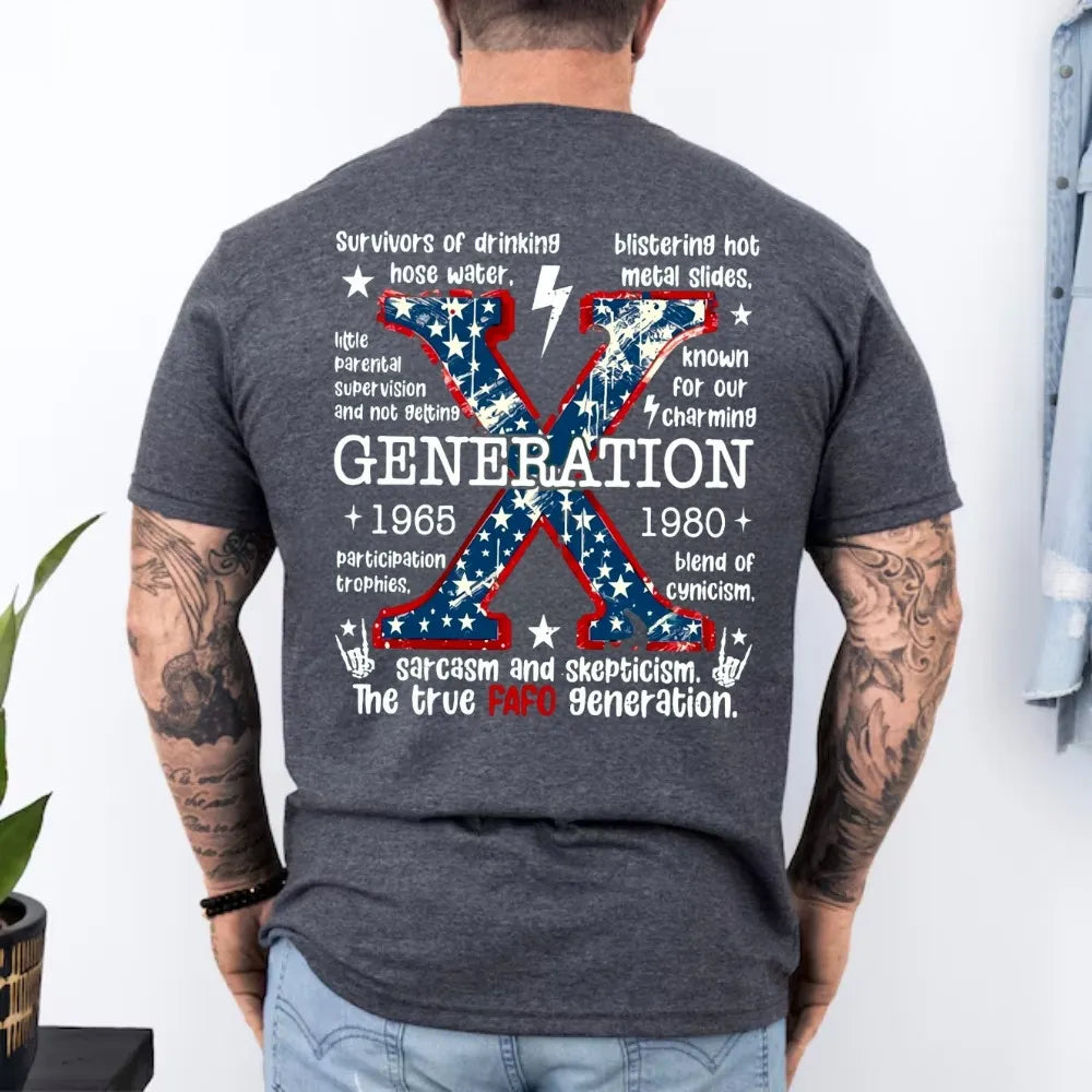 Custom Gen X T-Shirt, Star Design EST T-Shirt