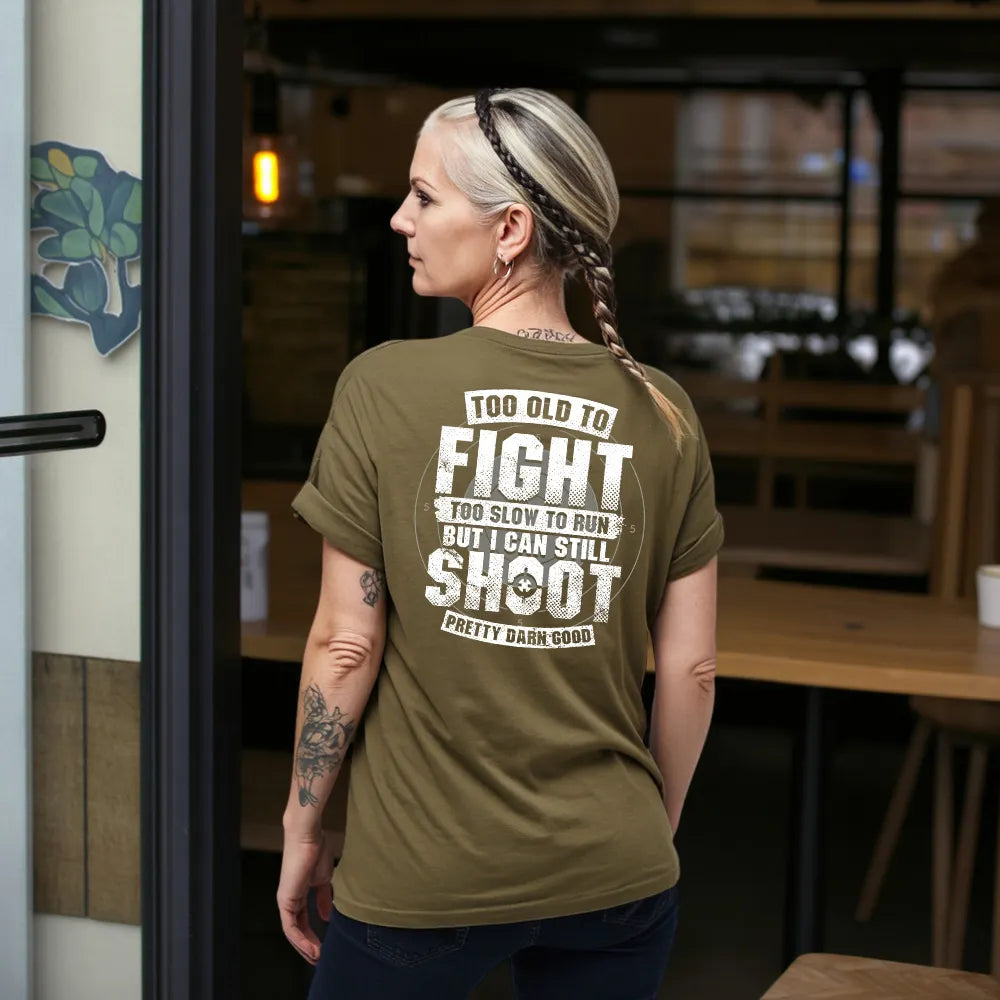 BOOMER T-shirt, Too Old To Fight Too Slow To Run But I Can Still Shoot Pretty Darn Good T-shirt, Unisex Hoodie, Custom Year Of Birth Sweatshirt