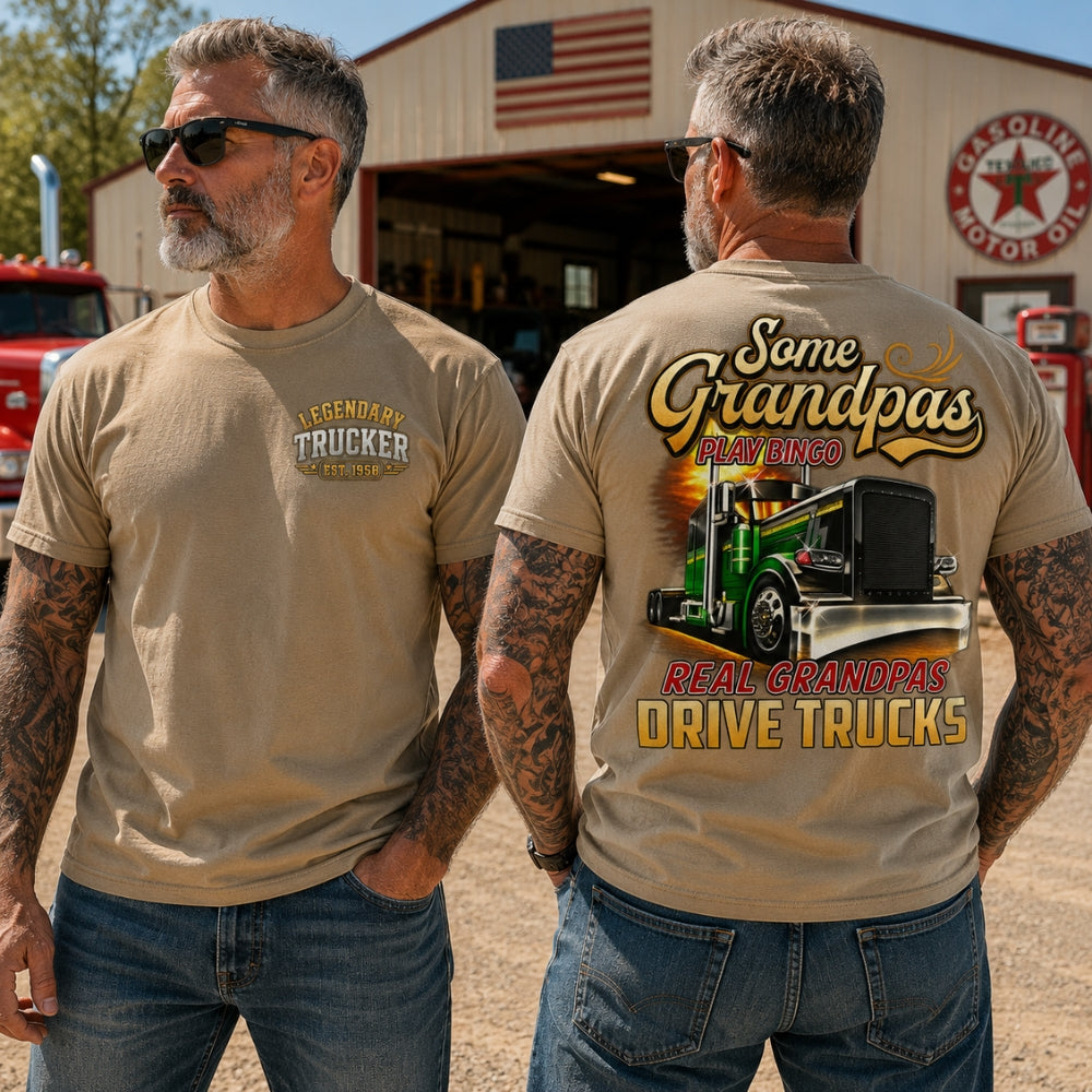 Legendary Trucker™ Custom Year Shirt | Real Grandpas Drive Trucks