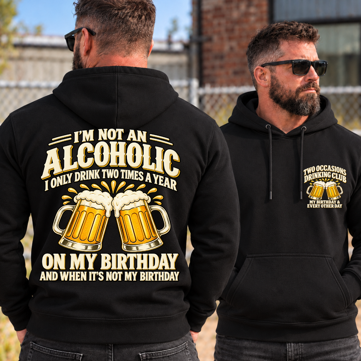 Funny Birthday Beer Shirts – Two Occasions Drinking Club