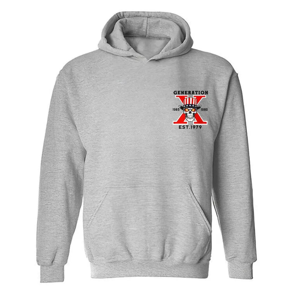 Gen X Proud Member Skull Graphic Sweatshirt