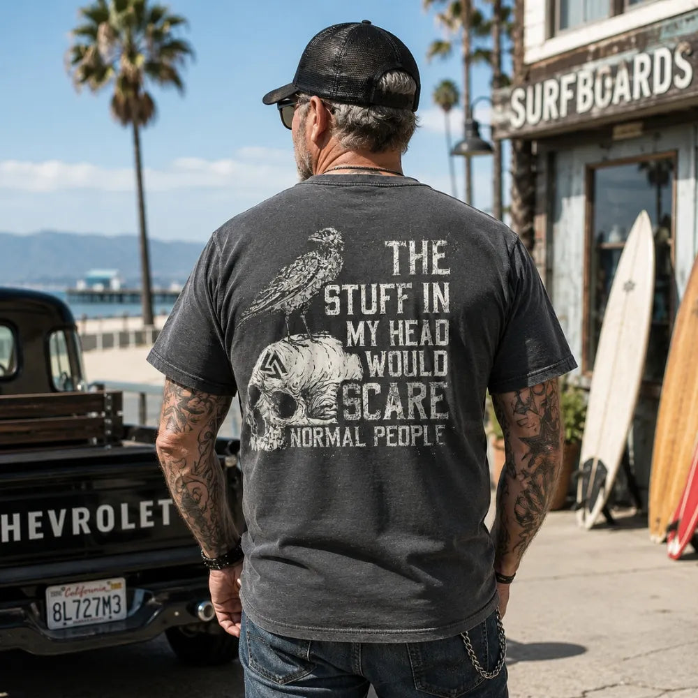 The Stuff In My Head Would Scare Normal People™ Gen X Custom Year T-Shirt