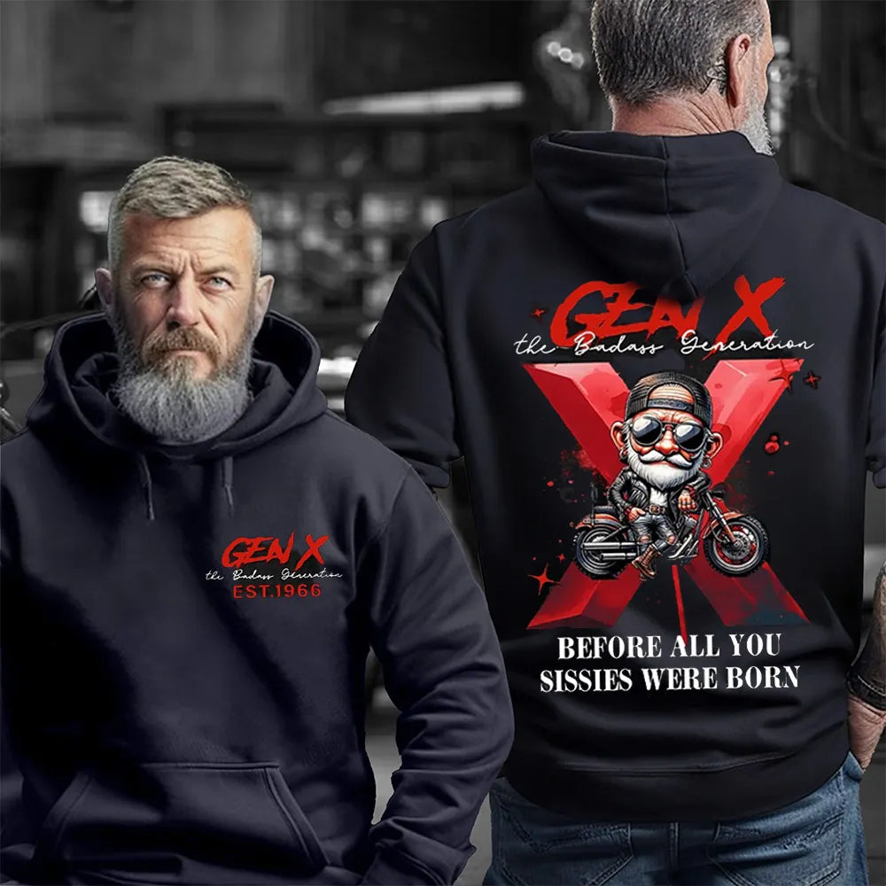 Gen X Cool Biker Shirt, Generation X Custom Year Badass Generation T-shirt/Sweatshirt