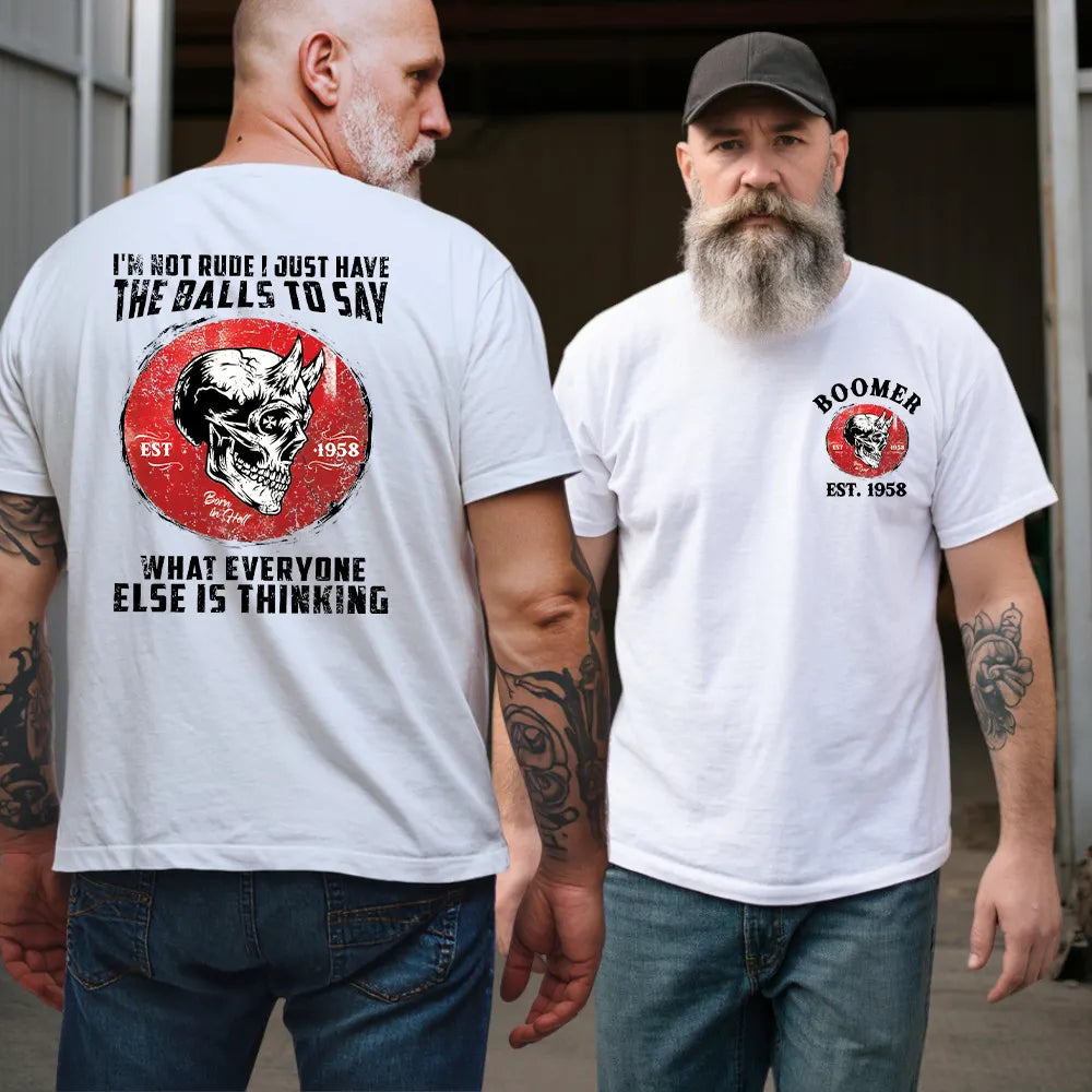 I'm Not Rude I Just Have The Balls To Say Custom Year Of Birth Shirts