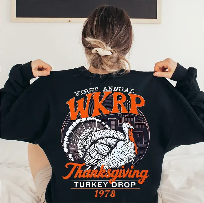 WKRP Turkey Drop Vintage Turkey Thanksgiving Day Shirts