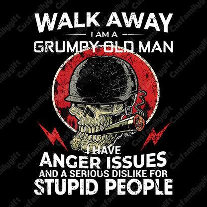 Walk Away I Am A Grumpy Old Man Custom Year Of Birth Man T-shirt, BOOMER/GEN X Man Tank Top,Sweatshirt