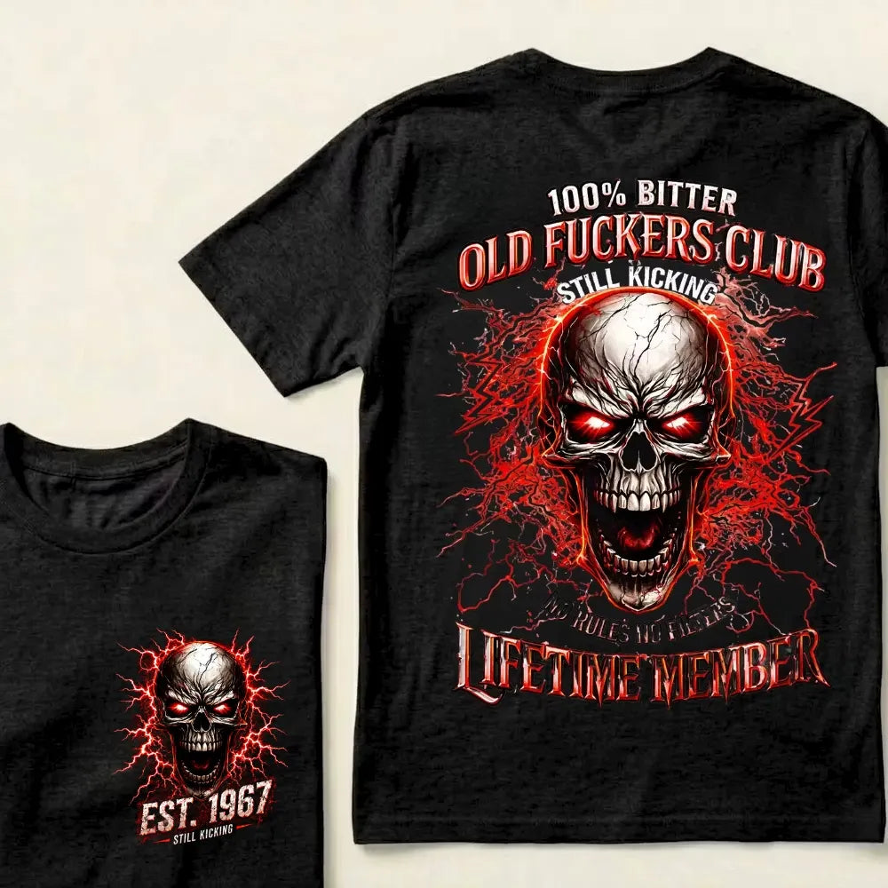 Old Fuckers Club™ Custom Year T-Shirt – Lifetime Member Personalized EST. Year Tee