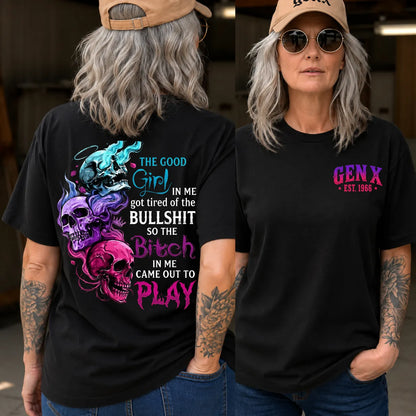 The Good Girl Skull Graphic Hoodie – Funny Bitch Quote Sweatshirt for Women