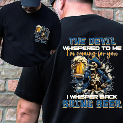 The Devil I'm Coming For You Generation X Shirt, I Whisper Back Bring Beer Gen X Sweatshirt, Hoodie，Custom Year Of Birth Shirt
