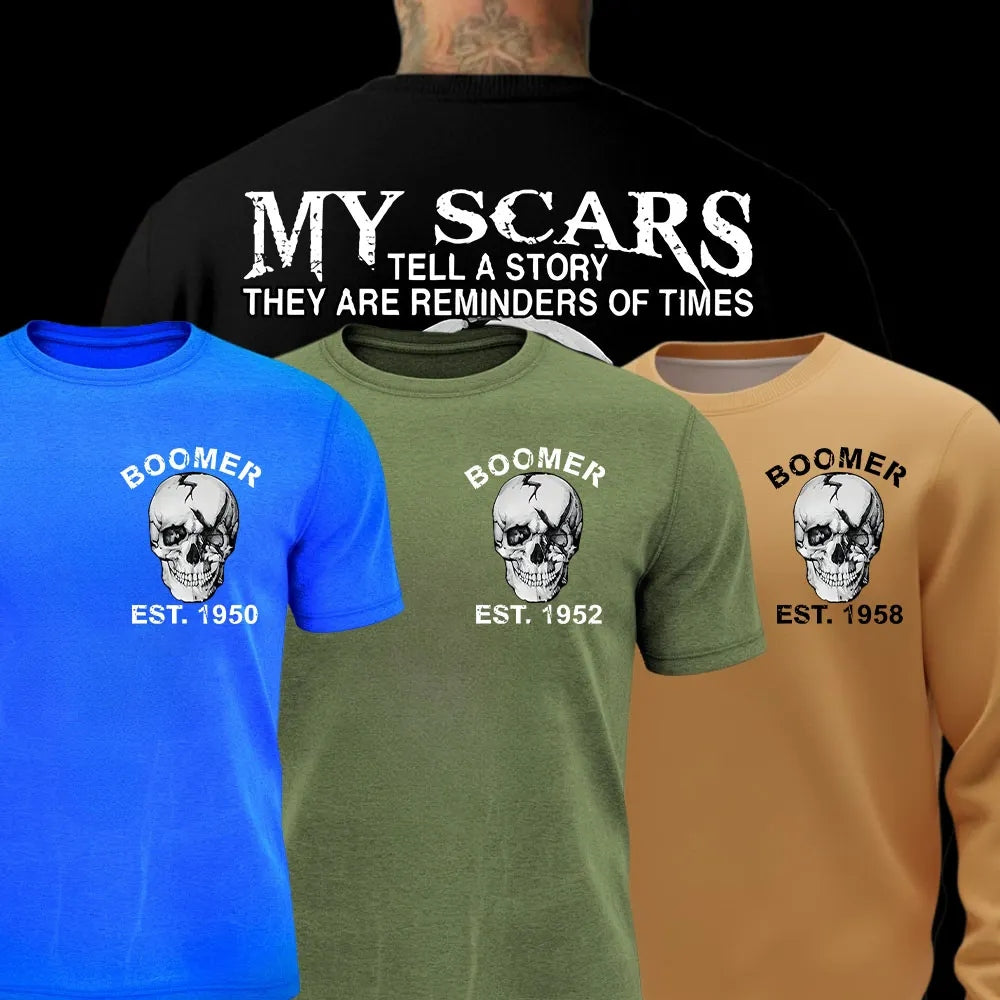 My Scars Tell A Story Skull Graphic Shirts