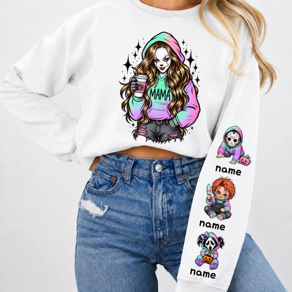 Custom PennyWise Mama Sweatshirt with Kids Name