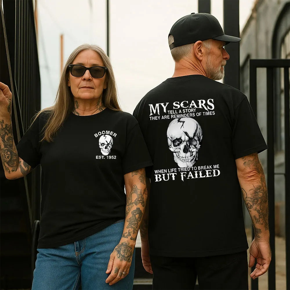 My Scars Tell A Story Skull Graphic Shirts