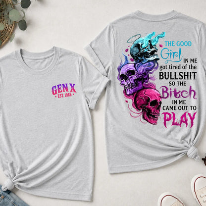 The Good Girl Skull Graphic Hoodie – Funny Bitch Quote Sweatshirt for Women