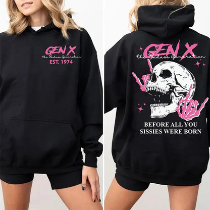 Double-Sided Generation X Custom Year Badass Generation T-shirt, Custom Year Of Birth Shirt, Generation X T Shirt