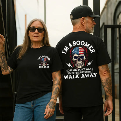 I'M A BOOMER. Walk Away Custom Year Of Birth Sweatshirt, Unisex Hoodie, Boomer Generation T shirt