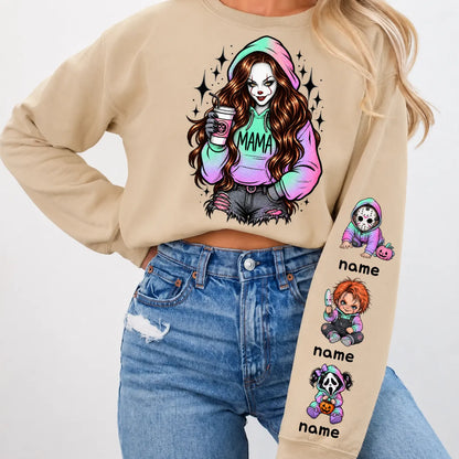 Custom PennyWise Mama Sweatshirt with Kids Name