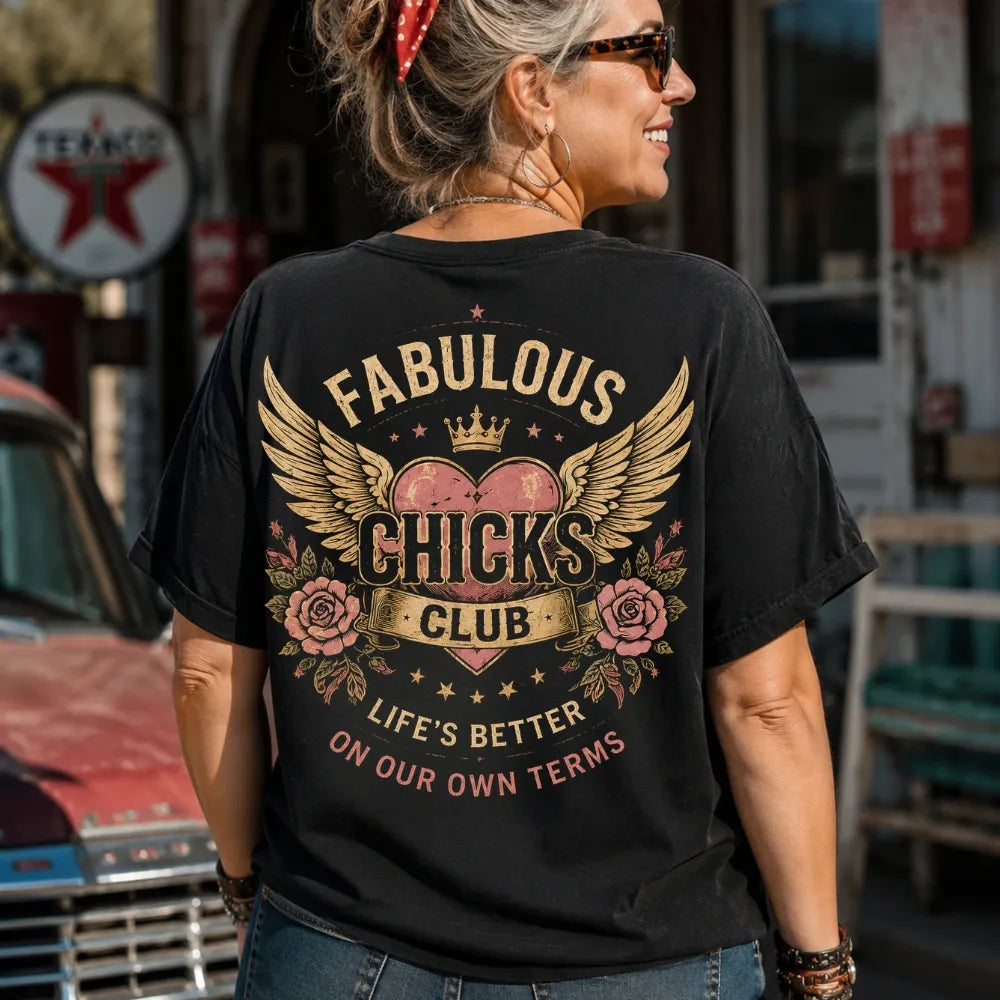 Fabulous Chicks Club Custom Birth Year Vintage Graphic Shirts