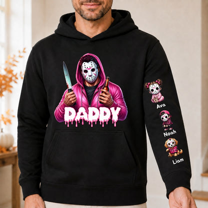 Horror MAMA Sweatshirt with Kid's Names on the Sleeve