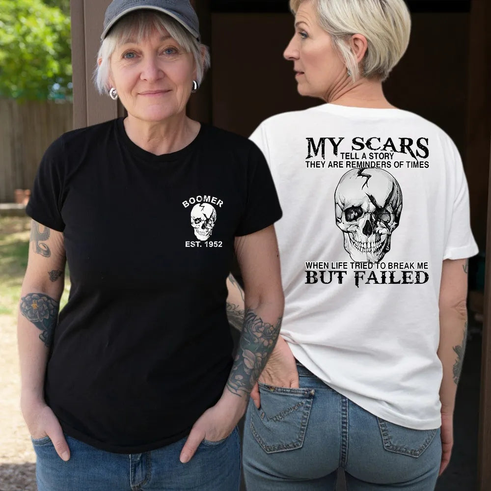 My Scars Tell A Story Skull Graphic Shirts