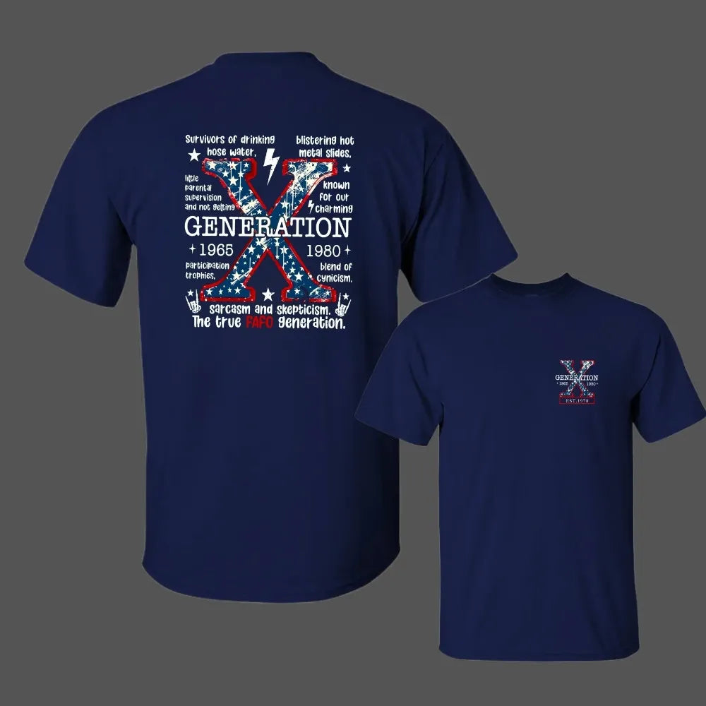 Custom Gen X T-Shirt, Star Design EST T-Shirt