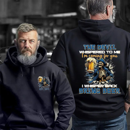 The Devil I'm Coming For You Generation X Shirt, I Whisper Back Bring Beer Gen X Sweatshirt, Hoodie，Custom Year Of Birth Shirt