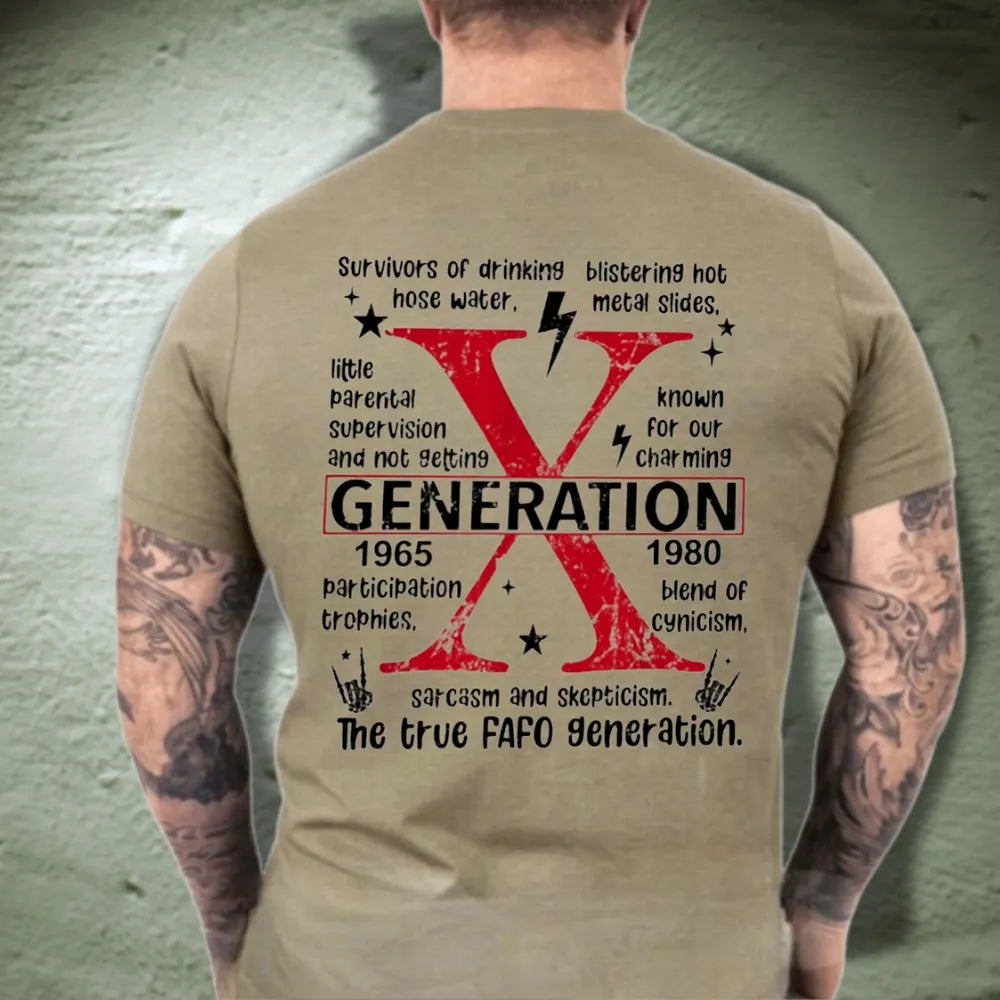 Custom Gen X EST Bothside Print T-shirt,Gen X Raised On Hose Water And Neglect ,Custom EST Bothside Print T-shirt, Sarcastic Shirt