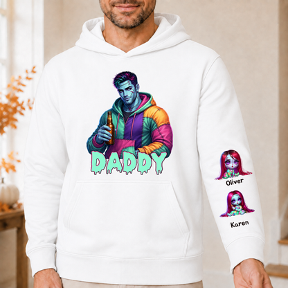 Horror MAMA Sweatshirt with Kid's Names on the Sleeve