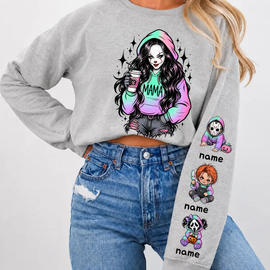 Custom PennyWise Mama Sweatshirt with Kids Name