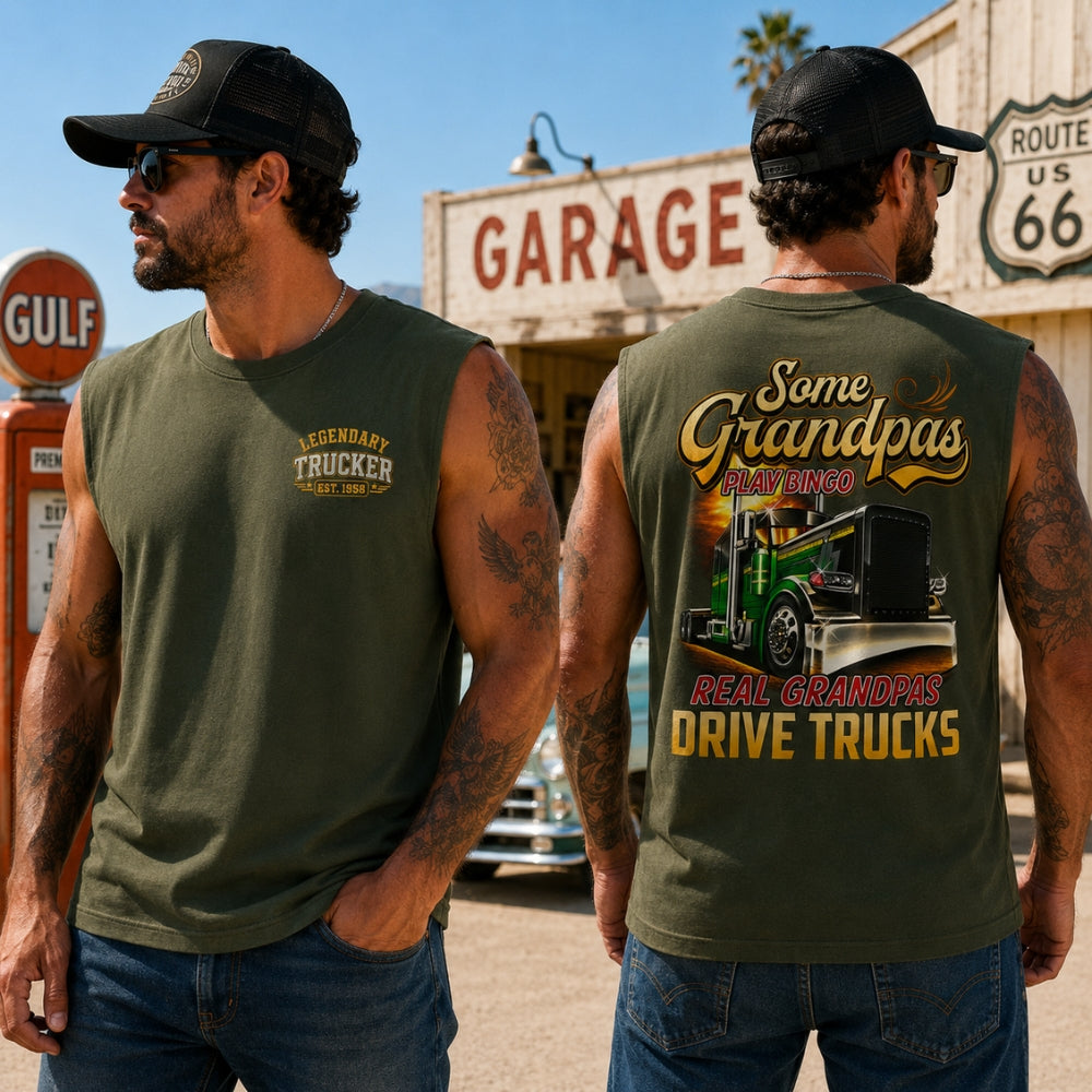 Legendary Trucker™ Custom Year Shirt | Real Grandpas Drive Trucks