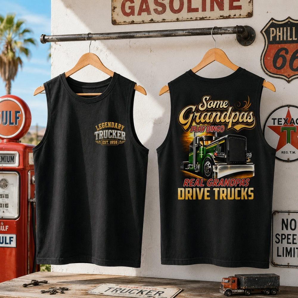 Legendary Trucker™ Custom Year Shirt | Real Grandpas Drive Trucks