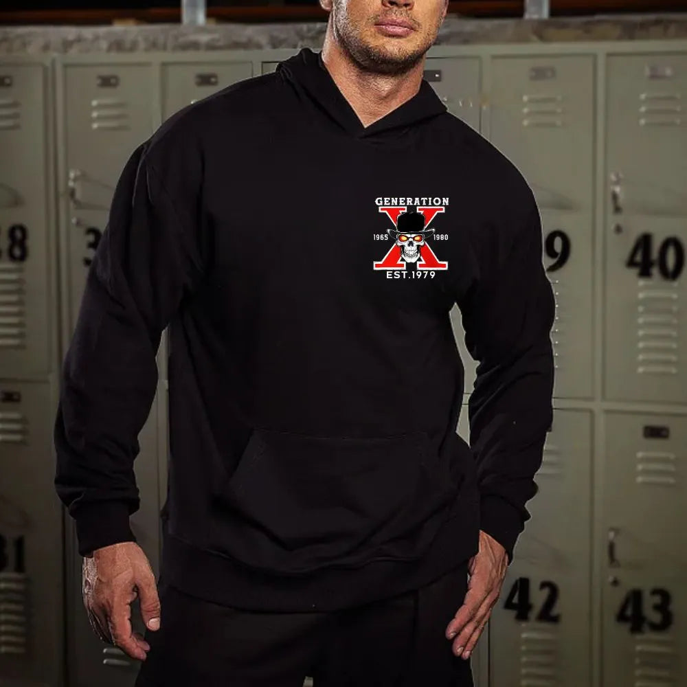 Gen X Proud Member Skull Graphic Sweatshirt
