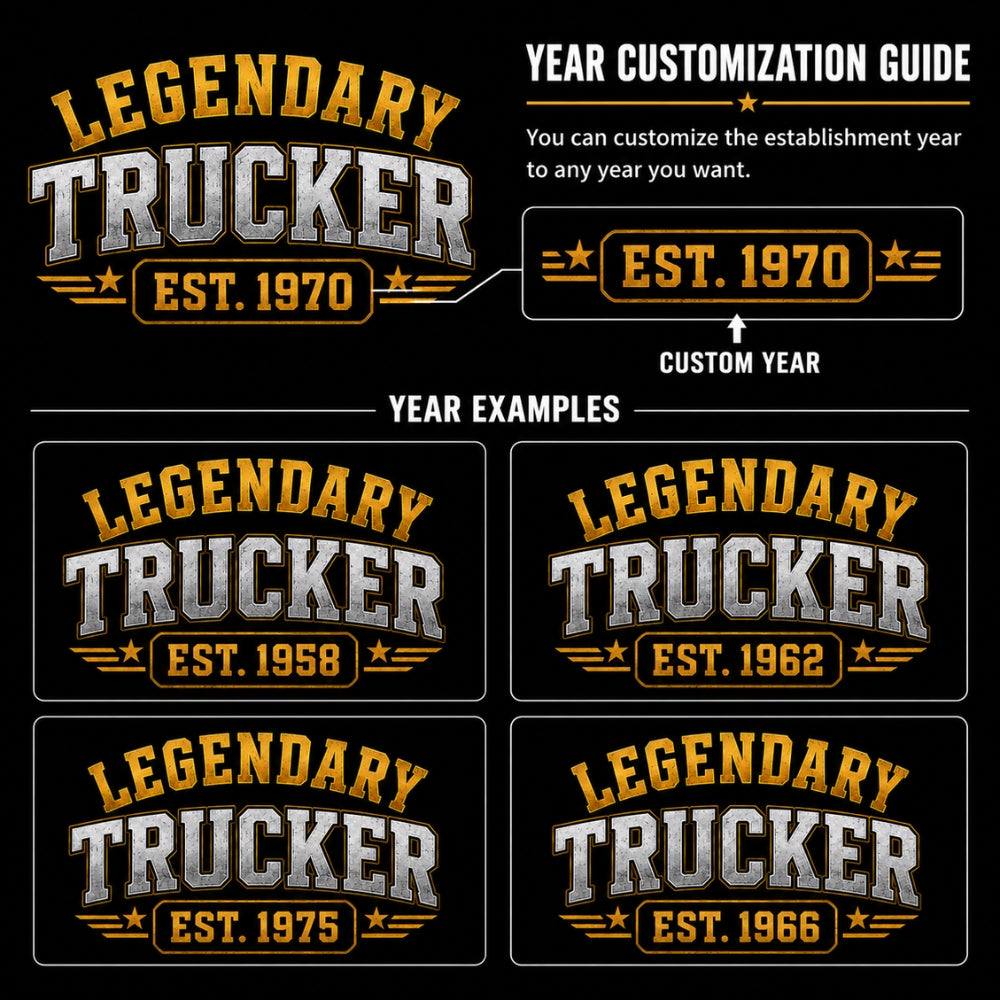 Legendary Trucker™ Custom Year Shirt | Real Grandpas Drive Trucks