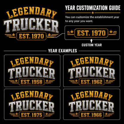 Legendary Trucker™ Custom Year Shirt | Real Grandpas Drive Trucks