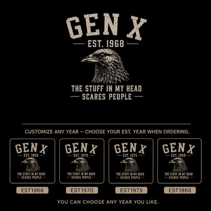 The Stuff In My Head Would Scare Normal People™ Gen X Custom Year T-Shirt