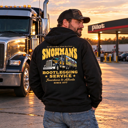 Snowman's Bootlegging Service Since 1977 Retro Truck Graphic Shirts