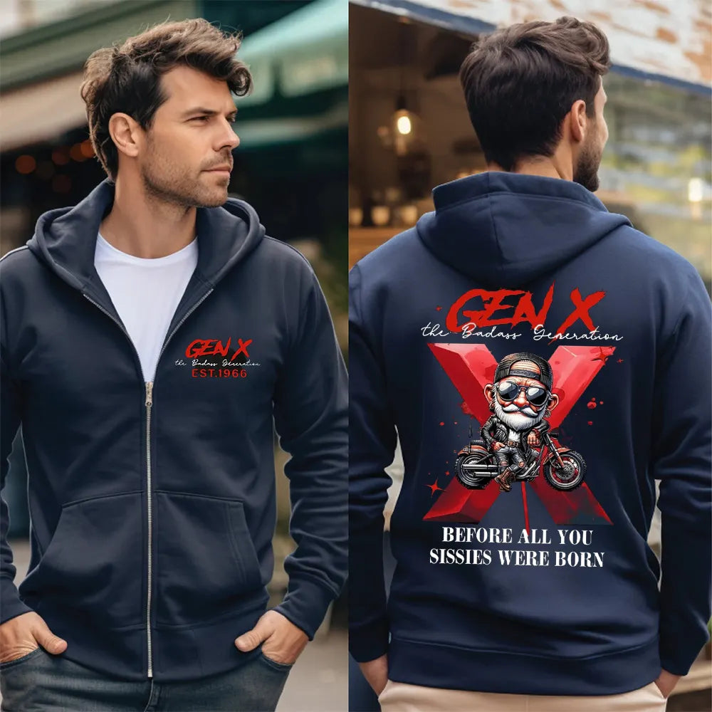 Gen X Cool Biker Shirt, Generation X Custom Year Badass Generation T-shirt/Sweatshirt
