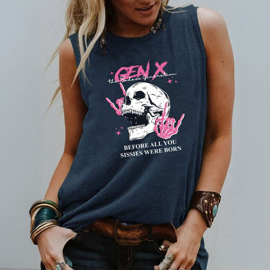 Gen X Women's Sleeveless T-Shirt,BEFORE ALL YOU SISSIES WERE BORN, Tank Top