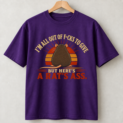 Funny Rat’s Ass Graphic Shirts – Sarcastic Retro Sunset Shirts