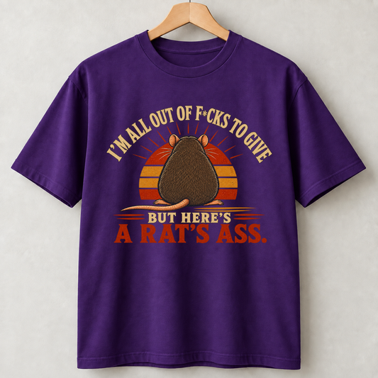 Funny Rat’s Ass Graphic Shirts – Sarcastic Retro Sunset Shirts