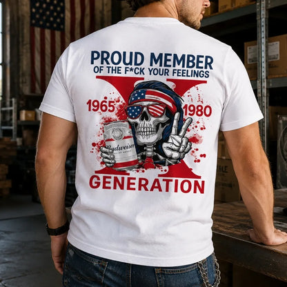 Budweiser-Generation X Favorite Beer Drink Custom Year Of Birth Shirt