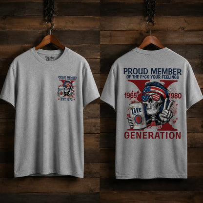 Miller Lite-Generation X Favorite Beer Drink Custom Year Of Birth Shirt