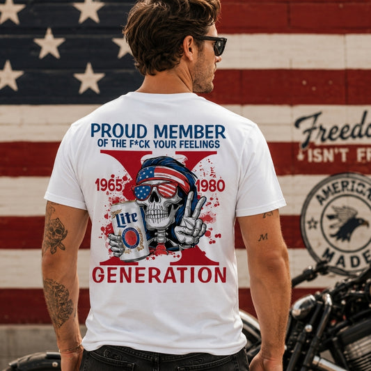 Miller Lite-Generation X Favorite Beer Drink Custom Year Of Birth Shirt