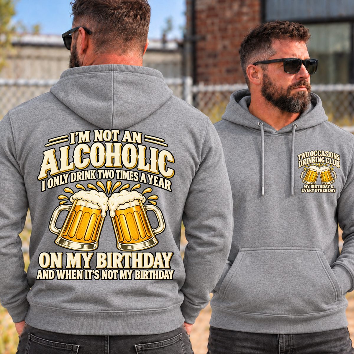 Funny Birthday Beer Shirts – Two Occasions Drinking Club