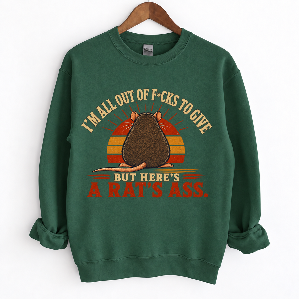 Funny Rat’s Ass Graphic Shirts – Sarcastic Retro Sunset Shirts
