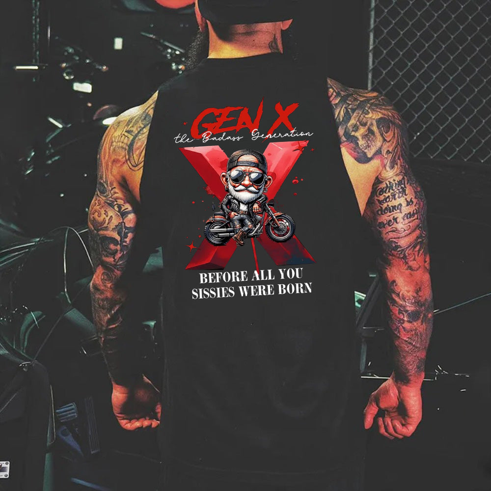 Gen X Cool Biker Shirt, Generation X Custom Year Badass Generation T-shirt/Sweatshirt