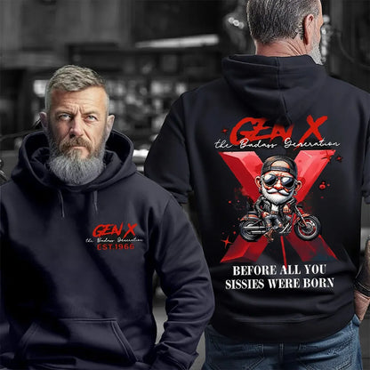 Gen X Cool Biker Shirt, Generation X Custom Year Badass Generation T-shirt/Sweatshirt