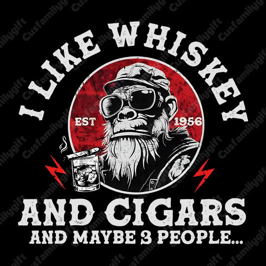 Customize I Like Whiskey And Cigars Sweatshirt, Custom Year Of Birth Hoodie